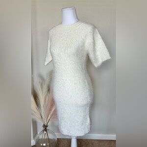 NWT Better Be - Cozy Feather White Short Knit Dress